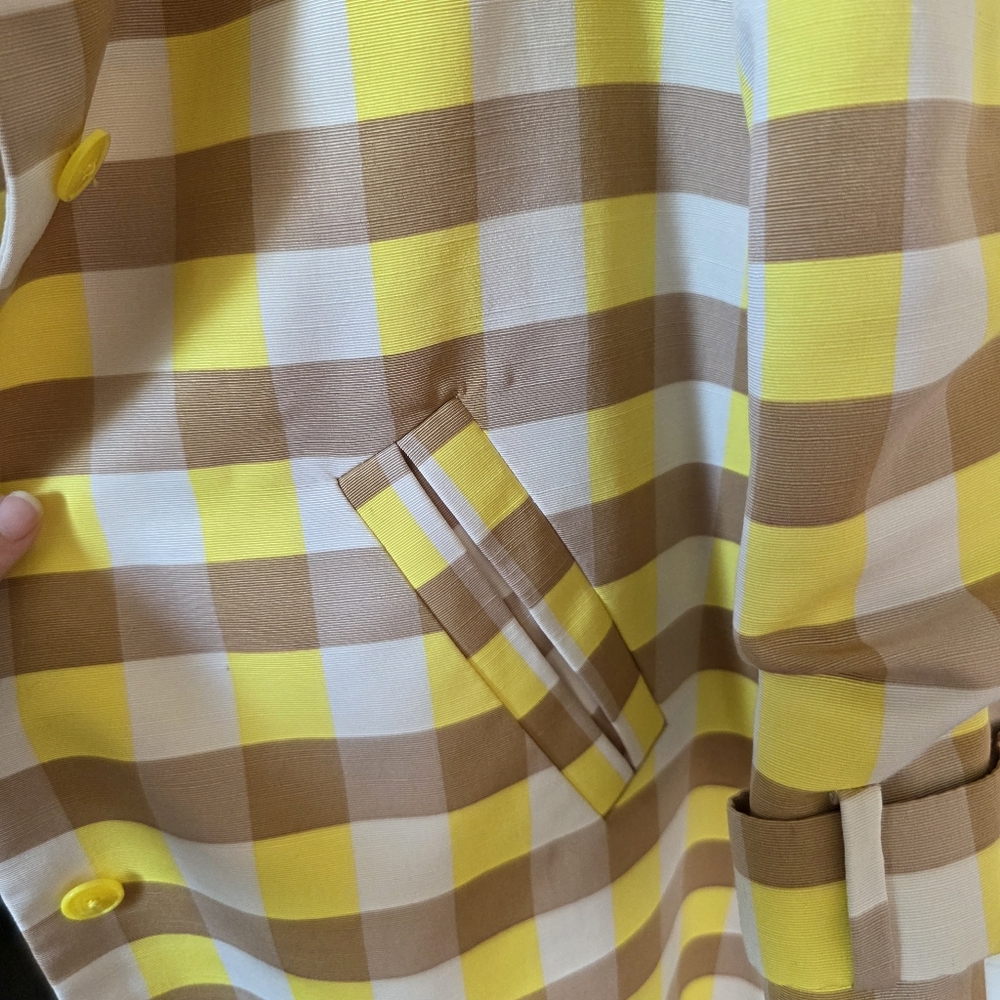 Maeve by Anthropologie Gingham Swing Jacket in a Yellow Size xs - Picture 7 of 15